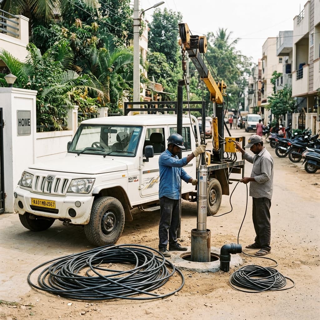Motor Erection (Plastic Pipes) - before