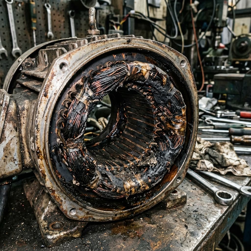 Borewell Motor Rewinding - before